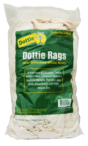 LH Dottie Co - LH Dottie RGZ2 2 lb Bag New White Knit Wiping Rag