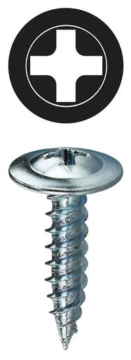 LH Dottie Co - LH Dottie KW8114 #8 x 1-1/4 Inch Zinc Plated Steel Phillips Wafer Head K-Lath Metal Piercing Screw