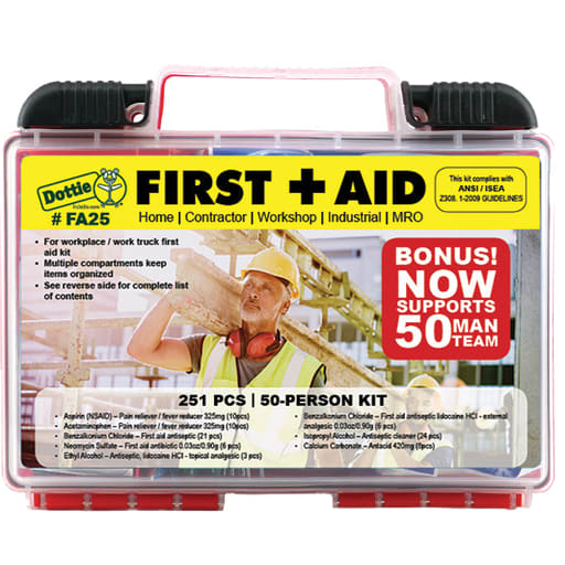 LH Dottie Co - DOTTIE FA25 First Aid Kit-50 Person