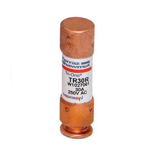 Ferraz Shawmut - Mersen TR30-R Class RK5 / Time-Delay TRI-ONIC TR-R Current-Limiting Fuse - 30amp. Rated 250 volts AC / 160 volts DC