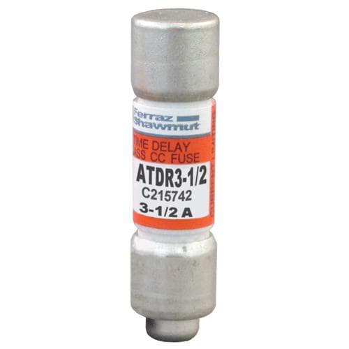 Ferraz Shawmut - Mersen ATDR3-1/2 Class CC / Time Delay Amp-Trap 2000 ATDR Fuse - 3-1/2amp. (AC: 600VAC, 200kA I.R. DC: 300VDC, 100kA I.R.)
