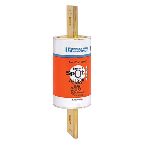 Ferraz Shawmut - Mersen AJT200 Class J - Time Delay Amp-Trap 2000 SmartSpot AJT Fuse - 200amp. Rated 600 volts AC, 500 volts DC