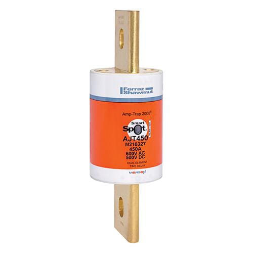 Ferraz Shawmut - Mersen AJT450 Class J - Time Delay Amp-Trap 2000 SmartSpot AJT Fuse - 450amp. Rated 600 volts AC, 500 volts DC