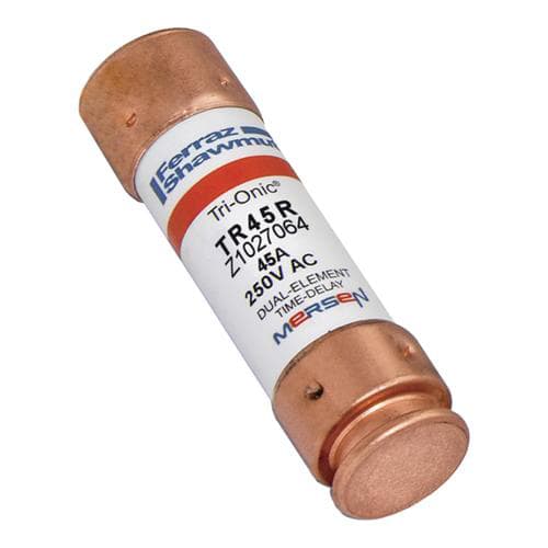 Ferraz Shawmut - Mersen TR45-R Class RK5 / Time-Delay TRI-ONIC TR-R Current-Limiting Fuse - 45amp. Rated 250 volts AC / DC