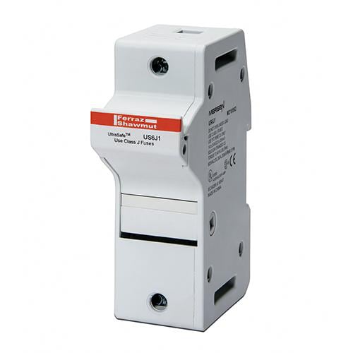 Ferraz Shawmut - Mersen US6J2 600v 2-Pole Class J UltraSafe Fuse Holder. Holds fuses up to 60amperes. Without visual blown-fuse indicator