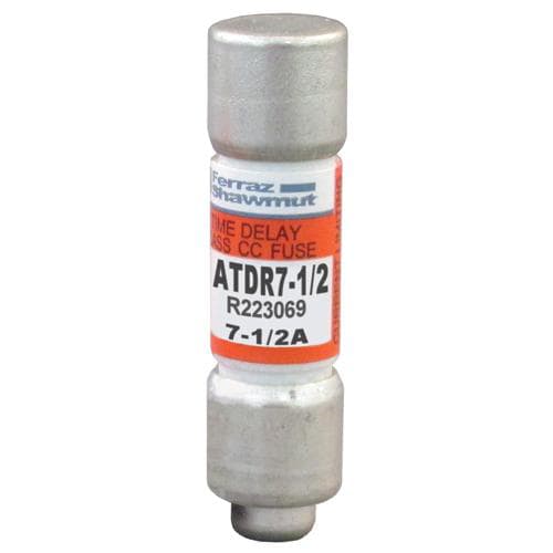 Ferraz Shawmut - Mersen ATDR7-1/2 Class CC / Time Delay Amp-Trap 2000 ATDR Fuse - 7-1/2amp. (AC: 600VAC, 200kA I.R. DC: 300VDC, 100kA I.R.)
