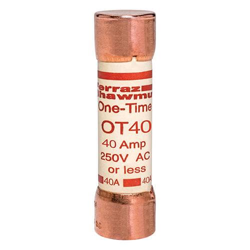 Ferraz Shawmut - Mersen OT40 Class K5 / One-Time General Purpose Fuse - 40amp. Rated 250 volts AC / DC