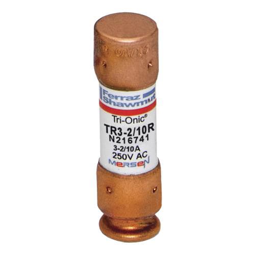 Ferraz Shawmut - Mersen TR3-2/10R 9/10 x 2 Inch 3-2/10 Amp 250 Volt Class RK5 Time Delay Fuse