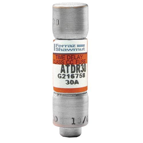 Ferraz Shawmut - Mersen ATDR30 Class CC / Time Delay Amp-Trap 2000 ATDR Fuse - 30amp. (AC: 600VAC, 200kA I.R. DC: 300VDC, 100kA I.R.)