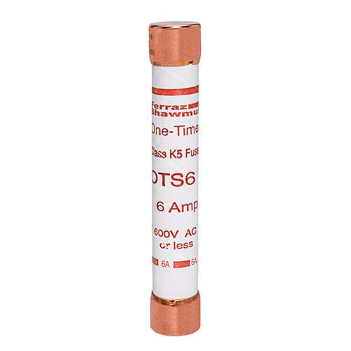 Ferraz Shawmut - Mersen OTS6 13/16 x 5 Inch 6 Amp 600 Volt Class K5 General Purpose Fuse