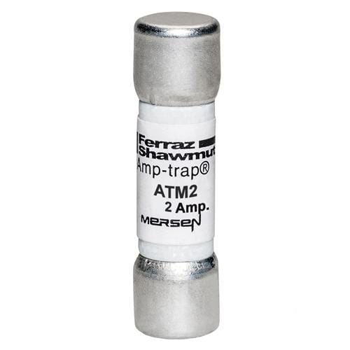 Ferraz Shawmut - Mersen ATM2 Fast-Acting Amp-Trap Midget ATM Fuse - 2amp. Rated 600 volts AC & DC, with a 100kA interrupting rating