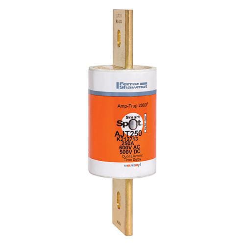 Ferraz Shawmut - Mersen AJT250 Class J - Time Delay Amp-Trap 2000 SmartSpot AJT Fuse - 250amp. Rated 600 volts AC, 500 volts DC