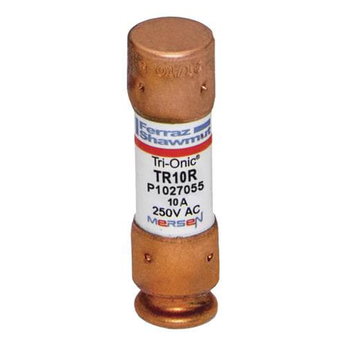 Ferraz Shawmut - Mersen TR10-R Class RK5 / Time-Delay TRI-ONIC TR-R Current-Limiting Fuse - 10amp. Rated 250 volts AC / 160 volts DC