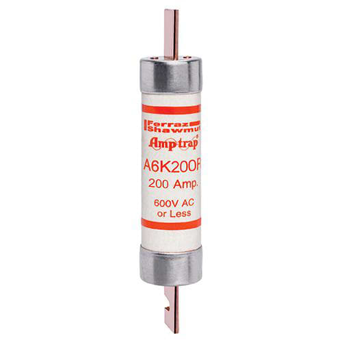 Ferraz Shawmut - Mersen A6K200-R Class RK1 / Fast-Acting A6K-R Current-Limiting Fuse - 200amp. Rated 600 volts AC / 300 volts DC