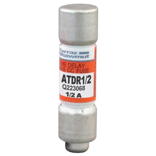 Ferraz Shawmut - Mersen ATDR1/2 Class CC / Time Delay Amp-Trap 2000 ATDR Fuse - 1/2amp. (AC: 600VAC, 200kA I.R. DC: 300VDC, 100kA I.R.)