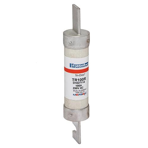 Ferraz Shawmut - Mersen TR100-R Class RK5 / Time-Delay TRI-ONIC TR-R Current-Limiting Fuse - 100amp. Rated 250 volts AC / DC
