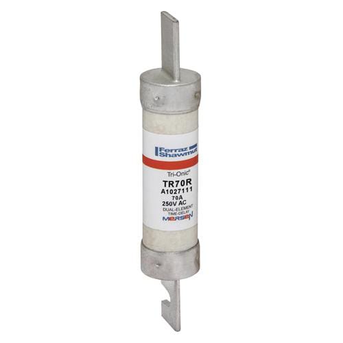 Ferraz Shawmut - Mersen TR70-R Class RK5 / Time-Delay TRI-ONIC TR-R Current-Limiting Fuse - 70amp. Rated 250 volts AC / DC