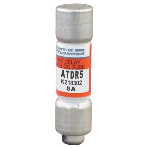 Ferraz Shawmut - Mersen ATDR5 Class CC / Time Delay Amp-Trap 2000 ATDR Fuse - 5amp. (AC: 600VAC, 200kA I.R. DC: 300VDC, 100kA I.R.)