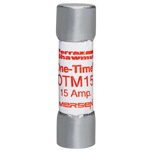 Ferraz Shawmut - Mersen OTM15 One-Time OTM Fast-Acting Midget Fuse - 15amp. Rated 250 volts AC