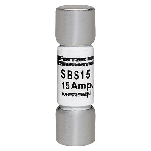 Ferraz Shawmut - Mersen SBS15 13/32 x 1-3/8 Inch 15 Amp 600 Volt Fast Acting Ferrule Fuse