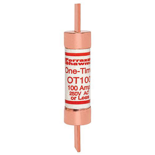 Ferraz Shawmut - Mersen OT100 Class K5 / One-Time General Purpose Fuse - 100amp. Rated 250 volts AC / DC