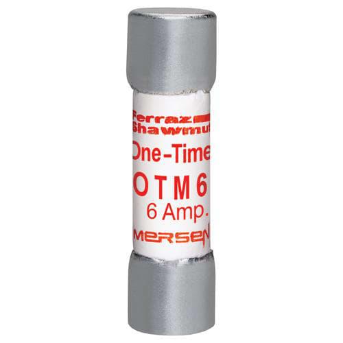 Ferraz Shawmut - Mersen OTM6 13/32 x 1-1/2 Inch 6 Amp 250 Volt Fast Acting Midget Fuse