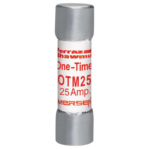 Ferraz Shawmut - Mersen OTM25 13/32 x 1-1/2 Inch 25 Amp 250 Volt Fast Acting Midget Fuse