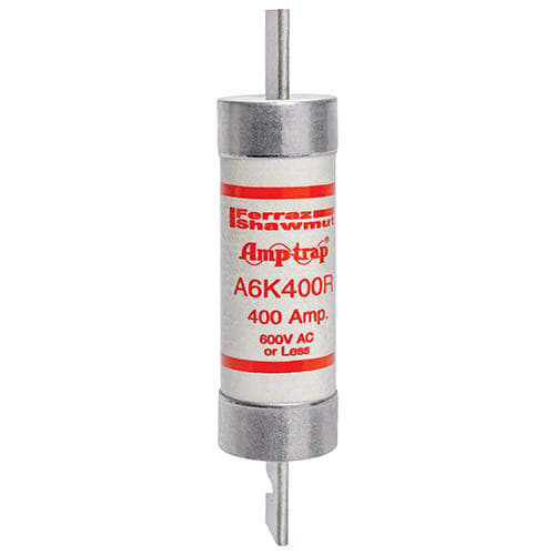 Ferraz Shawmut - Mersen A6K400-R Class RK1 / Fast-Acting A6K-R Current-Limiting Fuse - 400amp. Rated 600 volts AC / 300 volts DC