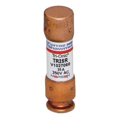 Ferraz Shawmut - Mersen TR25-R Class RK5 / Time-Delay TRI-ONIC TR-R Current-Limiting Fuse - 25amp. Rated 250 volts AC / 160 volts DC