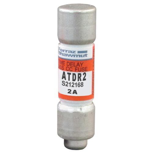 Ferraz Shawmut - Mersen ATDR2 Class CC / Time Delay Amp-Trap 2000 ATDR Fuse - 2amp. (AC: 600VAC, 200kA I.R. DC: 300VDC, 100kA I.R.)