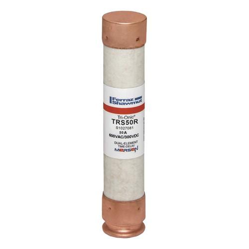 Ferraz Shawmut - Mersen TRS50-R Class RK5 / Time-Delay TRI-ONIC TRS-R Current-Limiting Fuse - 50amp. Rated 600 volts AC / 300 volts DC