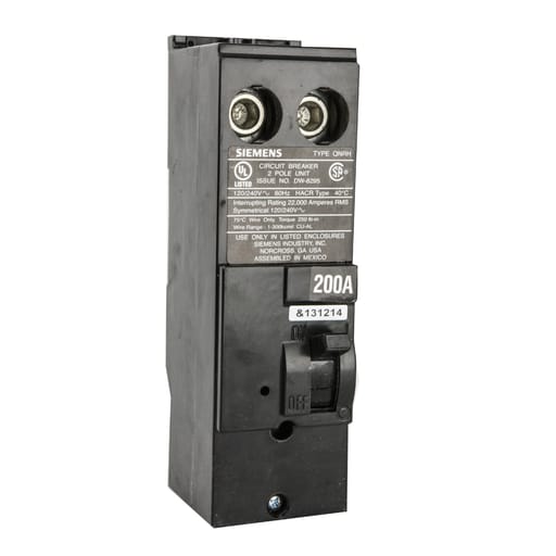 Milbank Mfg. Co - MILB QN2200RH 200A 2-Pole 240V Plug-in Metering Breaker, 22k Ampere Interrupting Capacity, Reverse Service