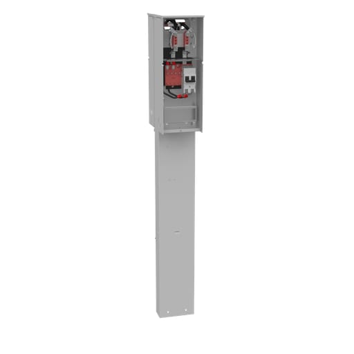 Milbank Mfg. Co - Milbank U5137-O-200S 4 Terminal Ringless Plain Top Horn Bypass 2-200 Ampere Main Breaker Double Pedestal Direct Bury