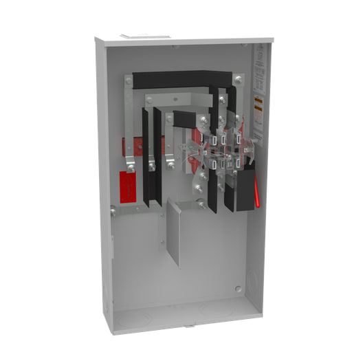 Milbank Mfg. Co - Milbank U2594-X 7 Terminal Ringless Large Closing Plate Lever Bypass Side Bussed Large Enclosure