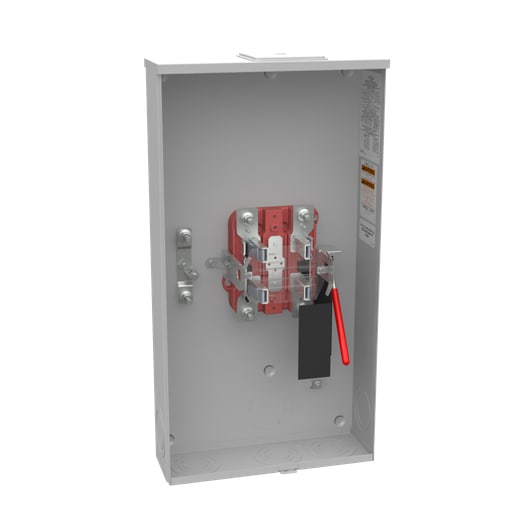 Milbank Mfg. Co - Milbank U4741-X 600 VAC 320 Amp 4-Terminal 1-Phase 1-Position Ringless Overhead/Underground Meter Socket