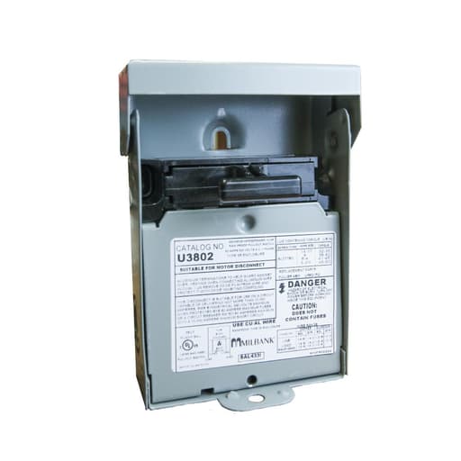 Milbank Mfg. Co - Milbank U3802 60 Ampere Non-fusible AC Disconnect Pull Out