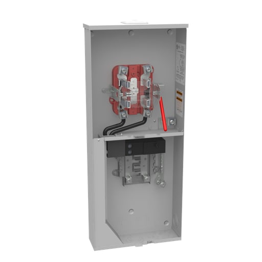 Milbank Mfg. Co - Milbank U6281-XL-200-5T9 5 Terminal Ringless Small Closing Plate Lever Bypass 1-200 Ampere Main Breaker 8 Branch Circuit 5th Terminal 9 Oclock Position