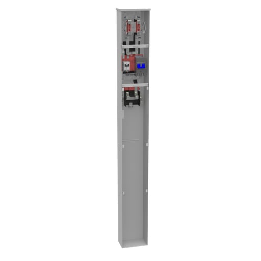 Milbank Mfg. Co - Milbank NU8980-O-200-KK 240 VAC 200 Amp 4-Terminal 1-Phase 1-Position Ringless Underground Meter Socket with Load Center