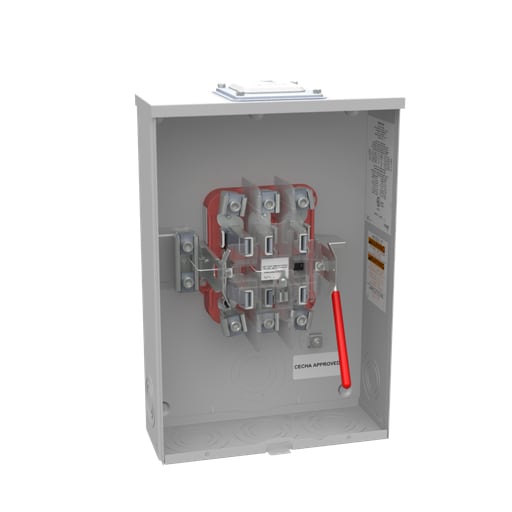 Milbank Mfg. Co - Milbank U8606-RXL-CECHA 7 Terminal Ringless Large Hub Open Adapt To Small Closing Plate Lever Bypass Commonwealth Edison Chicago Housing Authority