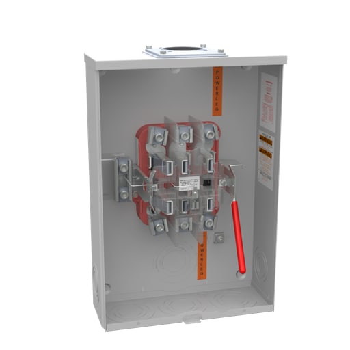 Milbank Mfg. Co - Milbank U9701-RRL 7 Terminal Ringless Large Hub Open Adapt To Small Hub Open Lever Bypass