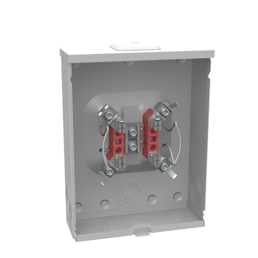 Milbank Mfg. Co - Milbank U7040-XL-QG-KK 4 Terminal Ringless Small Closing Plate Quadplex Ground Horn Bypass
