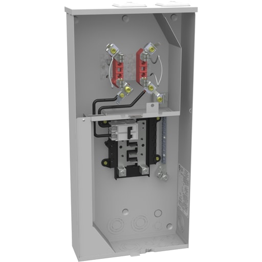 Milbank Mfg. Co - Milbank U5168-XTL-100-KK 4 Terminal Ringless 2 Small Closing Plates 1-100 Ampere Main Breaker 10 Branch Circuit Horn Bypass