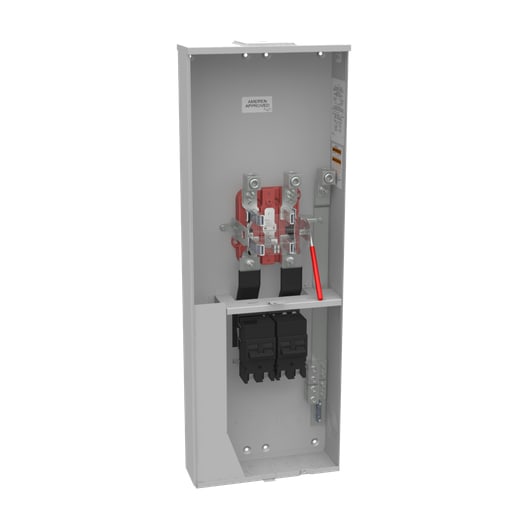 Milbank Mfg. Co - Milbank U5059-X-2/200-K3L-5T6-AMS 5 Terminal Ringless Large Closing Plate Lever Bypass 2-200 Ampere Main Breaker Single Connector 4-600kcmil Ameren