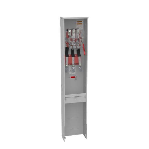 Milbank Mfg. Co - Milbank U9108-O-CECHA 5 Terminal Ringless Plain Top Lever Bypass Pedestal Commonwealth Edison Chicago Housing Authority
