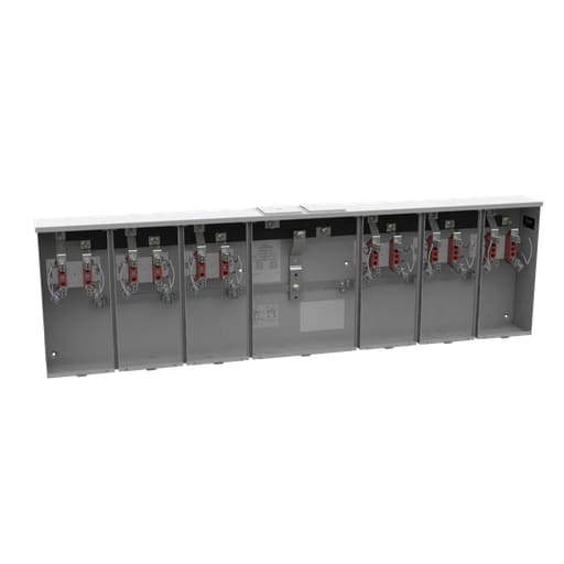 Milbank Mfg. Co - Milbank U1256-X-HSP 4 Terminal Ringless Large Closing Plate 6 Position Stainless Steel Hasp