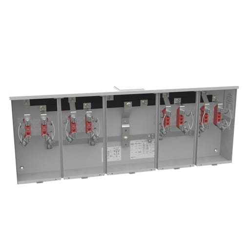 Milbank Mfg. Co - Milbank U1254-X-HSP 4 Terminal Ringless Large Closing Plate 4 Position Stainless Steel Hasp