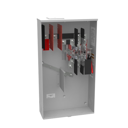 Milbank Mfg. Co - Milbank U2120-X 7 Terminal Ringless Large Closing Plate Lever Bypass Side Bussed