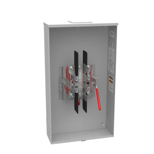 Milbank Mfg. Co - Milbank U5864-X-HSP 5 Terminal Ringless Large Closing Plate Lever Bypass Stainless Steel Hasp Wide Shell