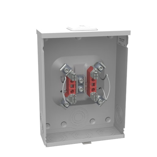 Milbank Mfg. Co - Milbank U7040-XL-TG-HSP 4 Terminal Ringless Small Closing Plate Triplex Ground Stainless Steel Hasp