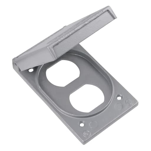 Thomas & Betts Co - Thomas & Betts CFSDR 1-Gang Die-Cast Aluminum Vertical Duplex Receptacle Device Box and Cover